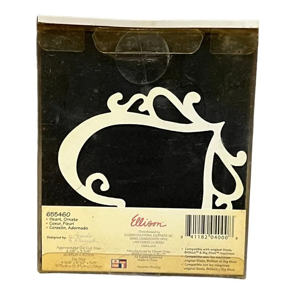Sizzix Originals Die - Heart Ornate Model #655460 by Brenda Pinnick New